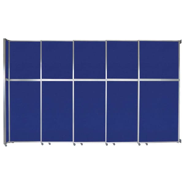 Operable Wall Sliding Room Divider 15'7" x 10'3/4" Royal Blue Fabric